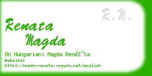 renata magda business card